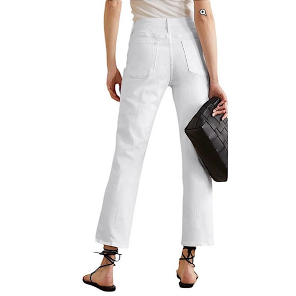 FRAME Le High Straight Jeans in Blanc Size 27 - Picture 2 of 16